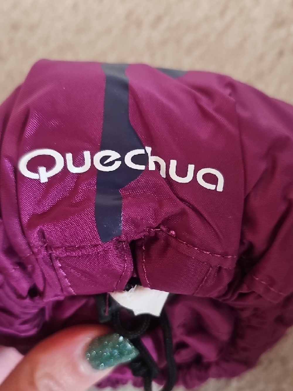 Quechua Floral Backpack in Magenta, Pink, Navy - Picture 2 of 7